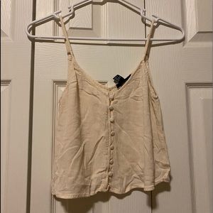 Forever 21 Cream Cropped Tank Top
